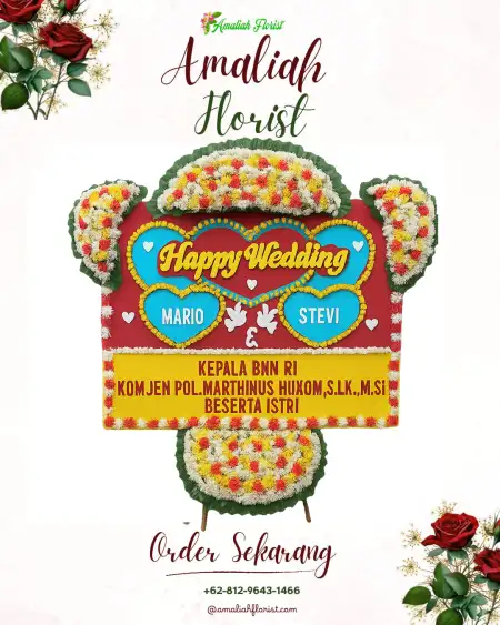 Papan Bunga Pernikahan Ngampal